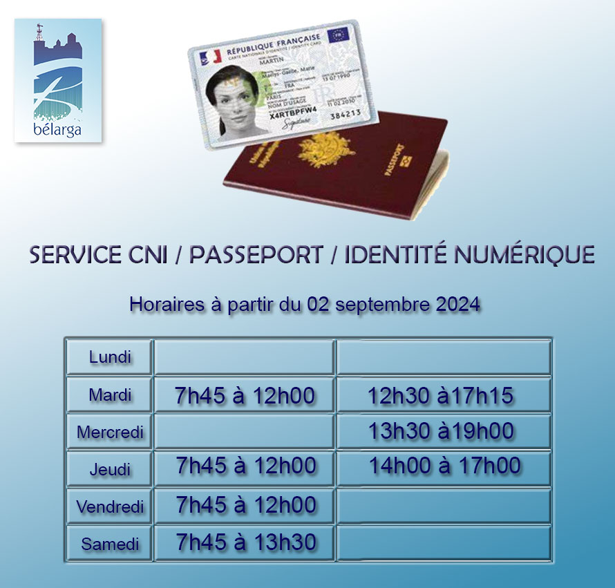 horaires service cni passeport idn