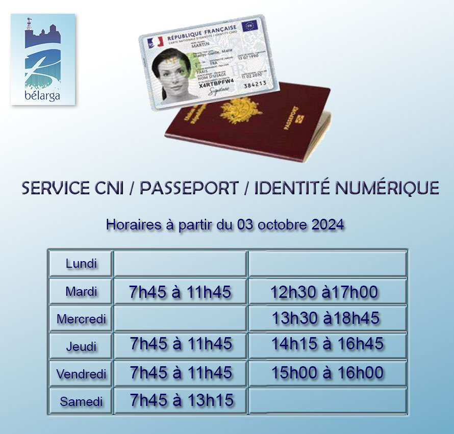 horaires service cni passeport idn