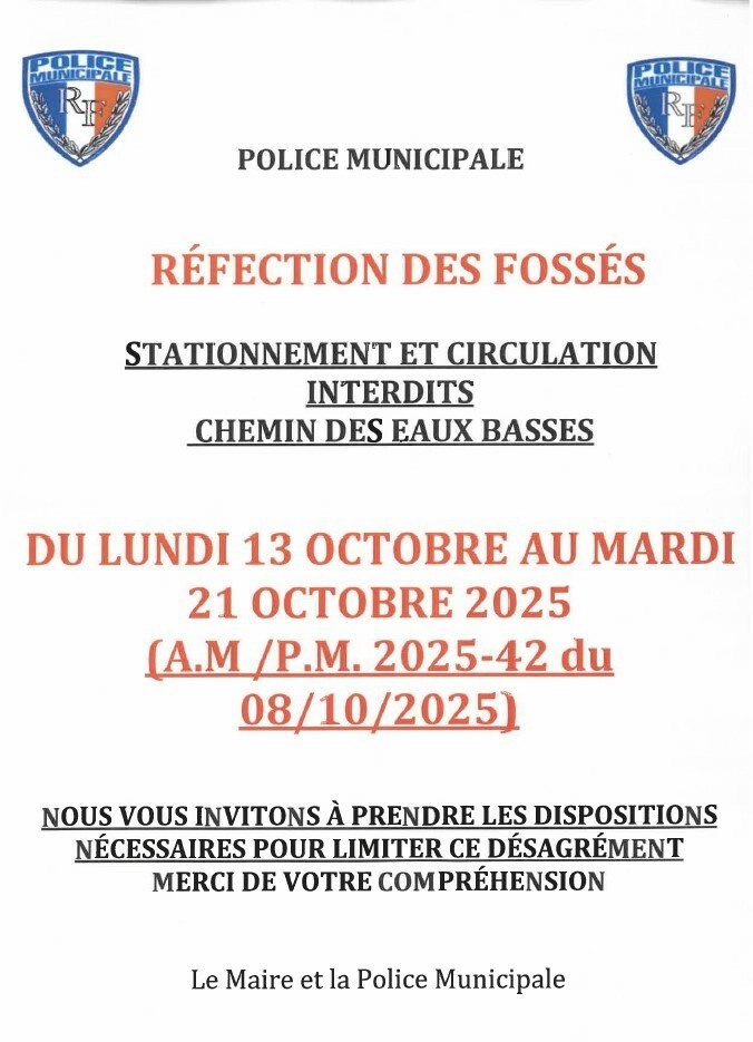 Interdictuion stationnement 2025 10
