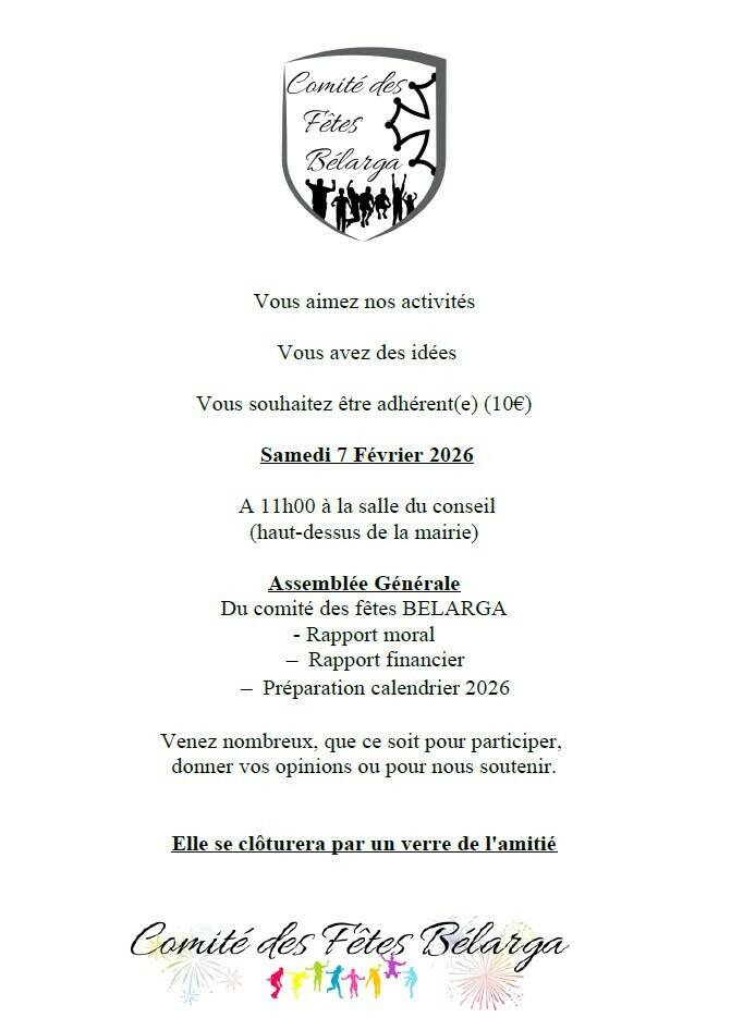 AG comite des fetes 2026